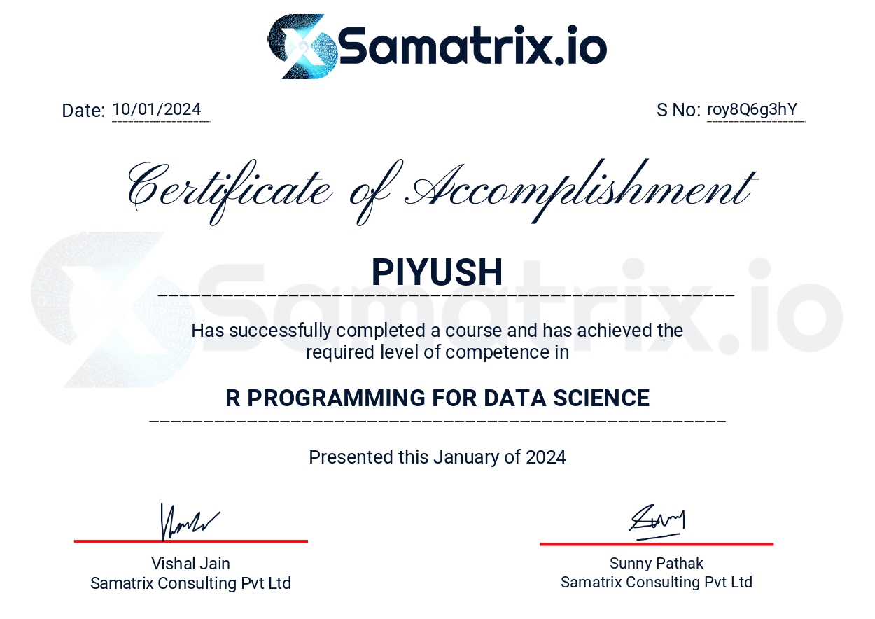 R Programming for Python Certificate